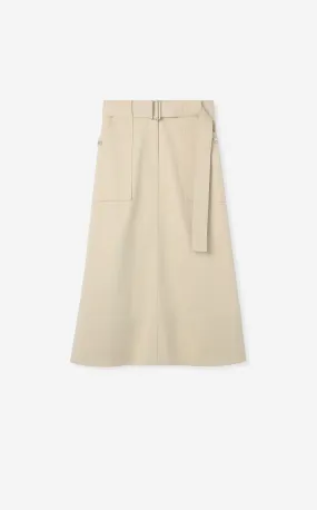 Stretch Cotton Canvas Skirt