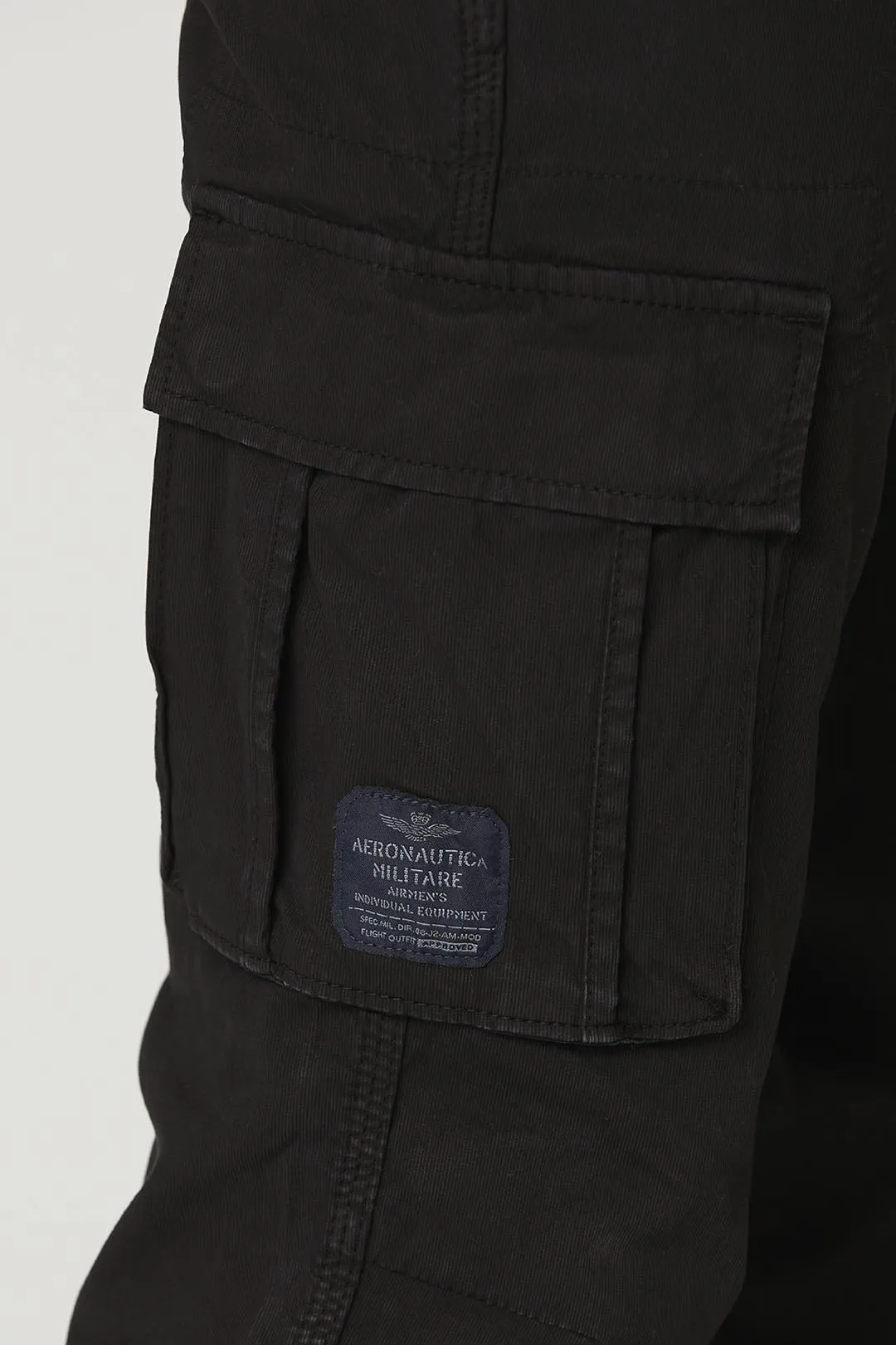 Stretch gabardine cargo pants