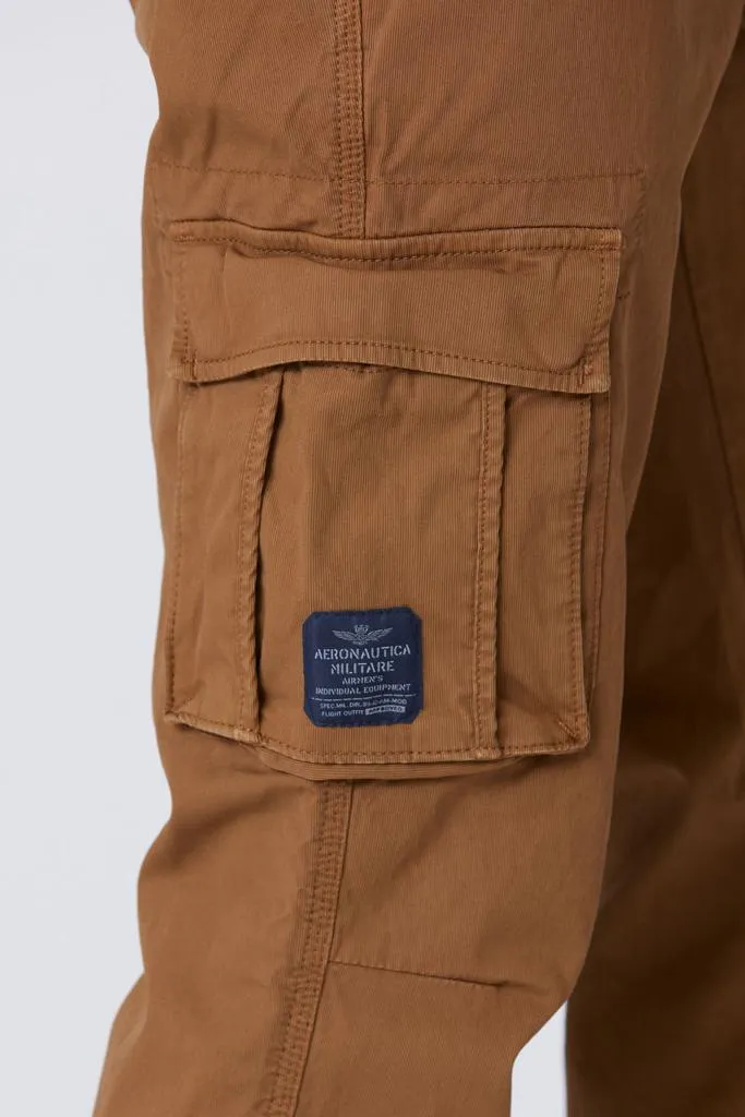 Stretch gabardine cargo pants