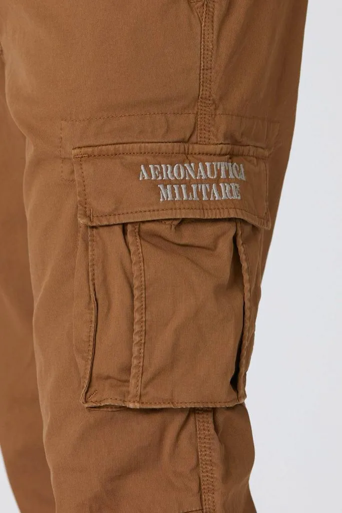 Stretch gabardine cargo pants