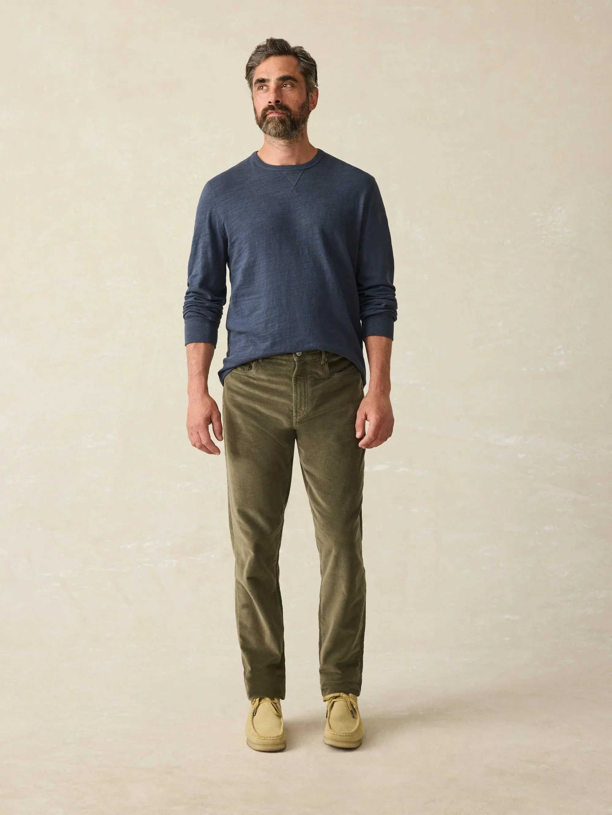 Stretch Terry Corduroy 5-Pocket Pant