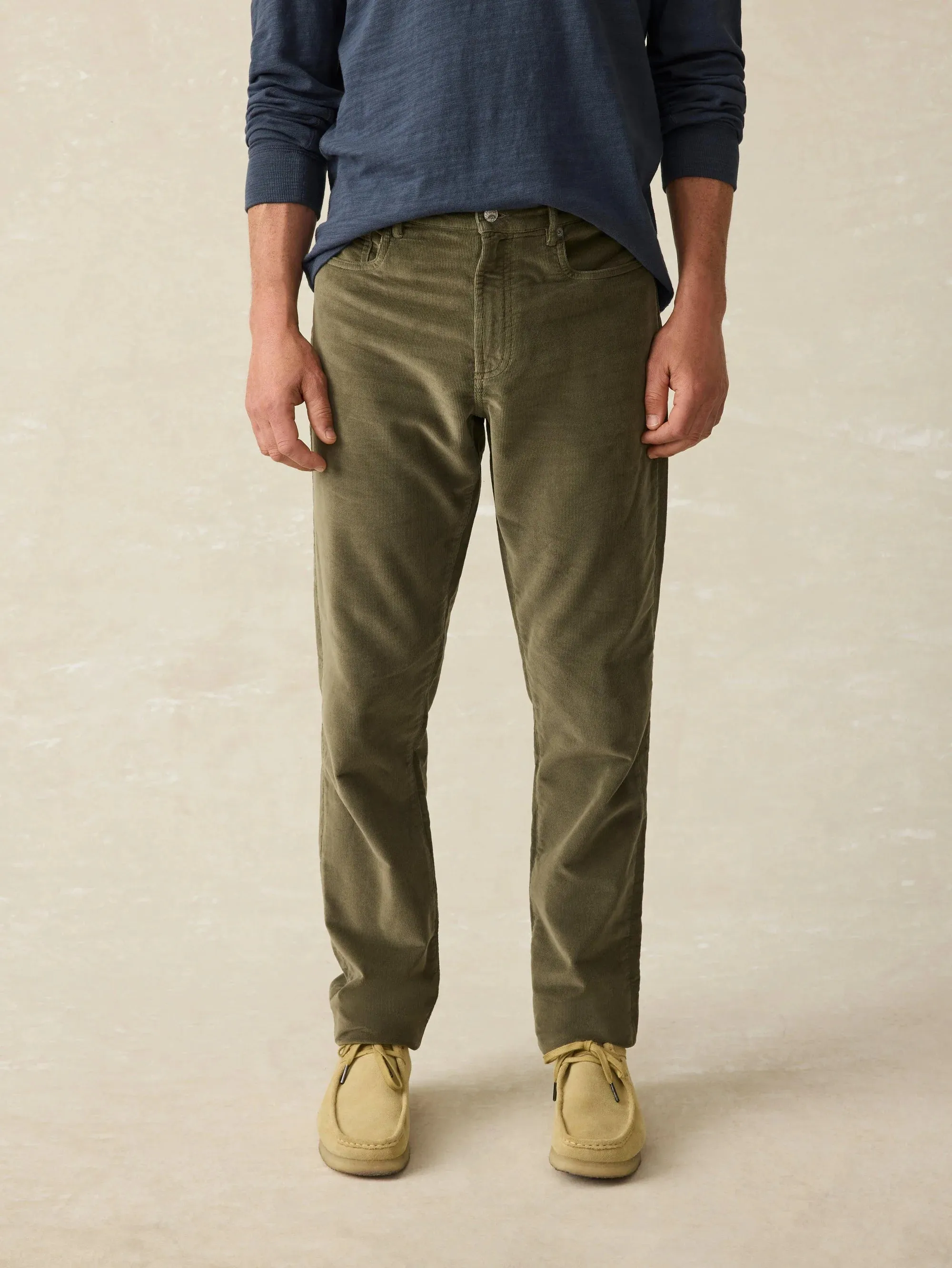 Stretch Terry Corduroy 5-Pocket Pant