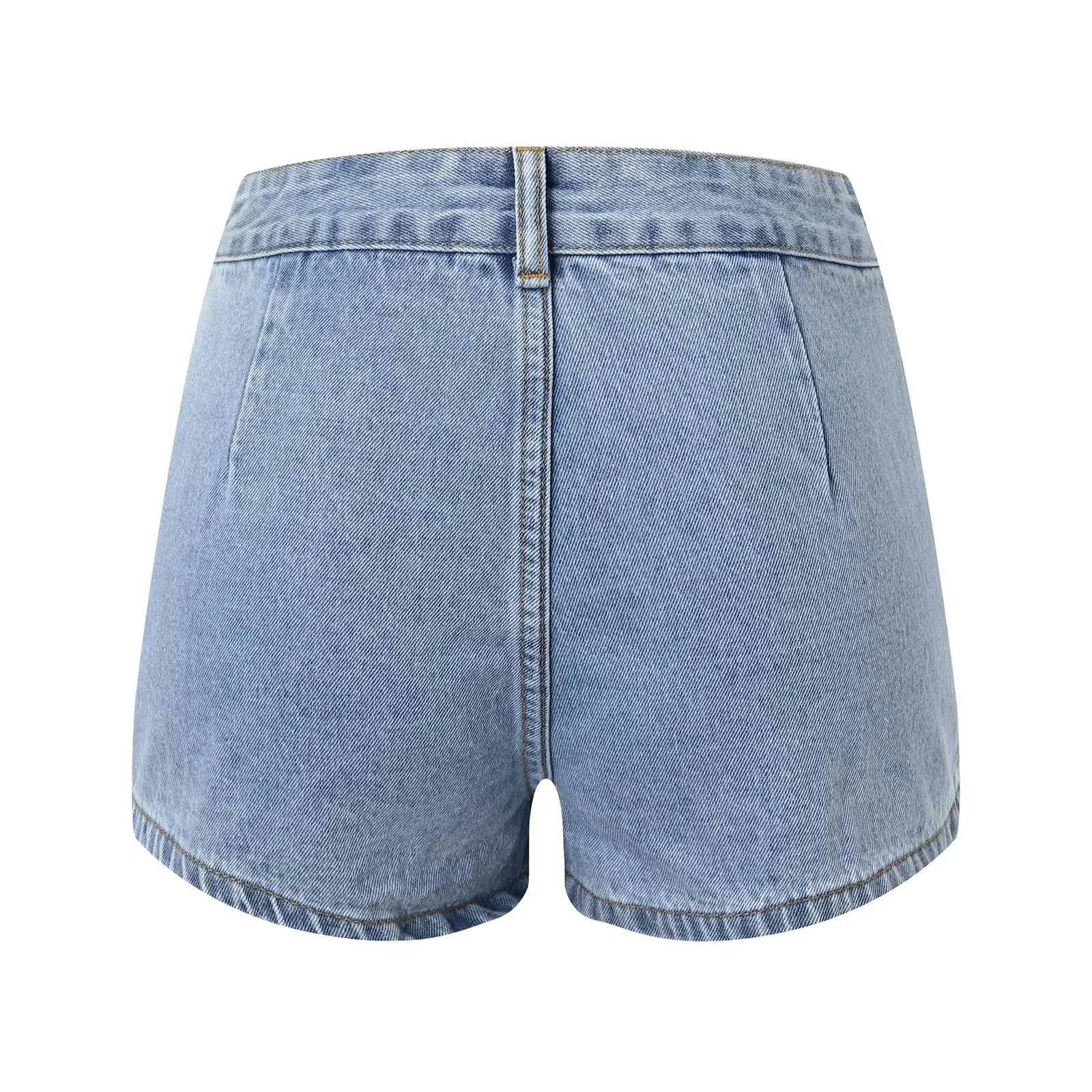 Summer Women's Fashion Short Denim Skirt Pants Nailing Beads Skinny Cargo Jeans Shorts