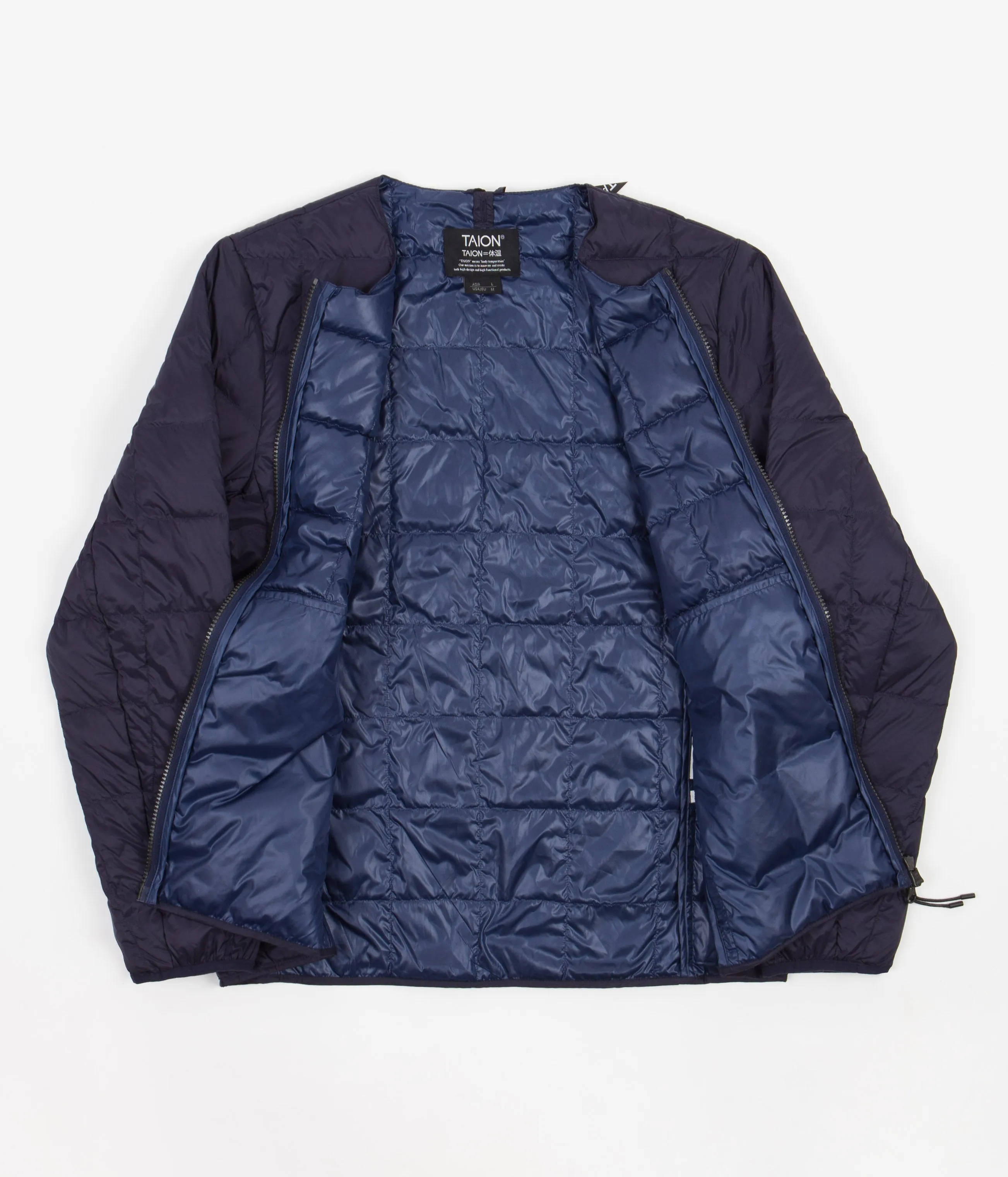 Taion Crewneck Down Jacket - Navy