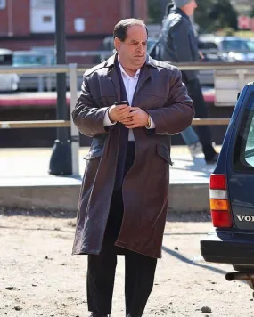 The Penguin Colin Farrell Brown Leather Coat