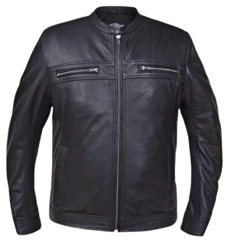 The "Oliver" Lightweight Black Leather Fashion Jacket