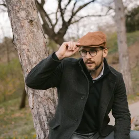 The Tanner - Leather Flat Cap - Soft Pigskin Leather Cap