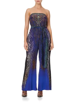 TIE WAIST STRAPLESS JUMPSUIT KOMODO QUEEN