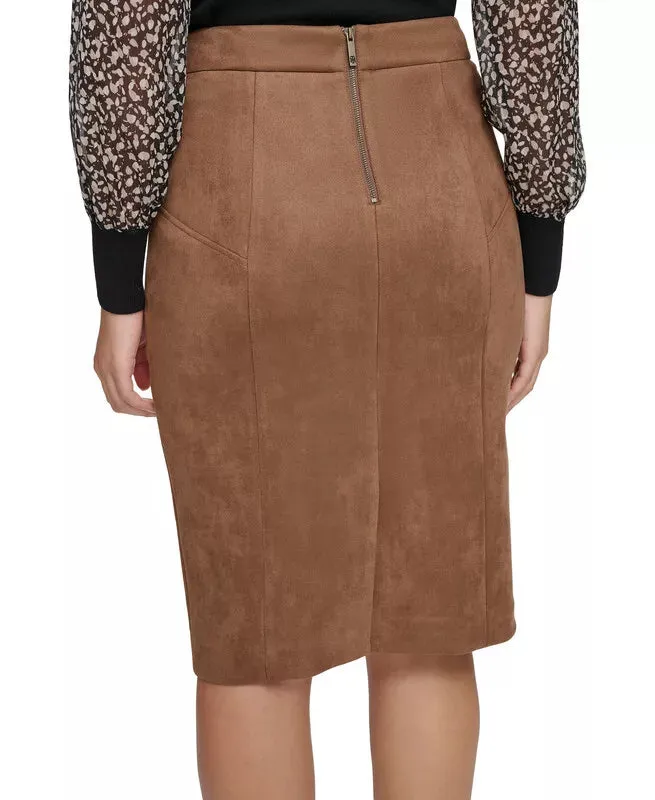 Tommy Hilfiger Faux-Suede Pencil Skirt