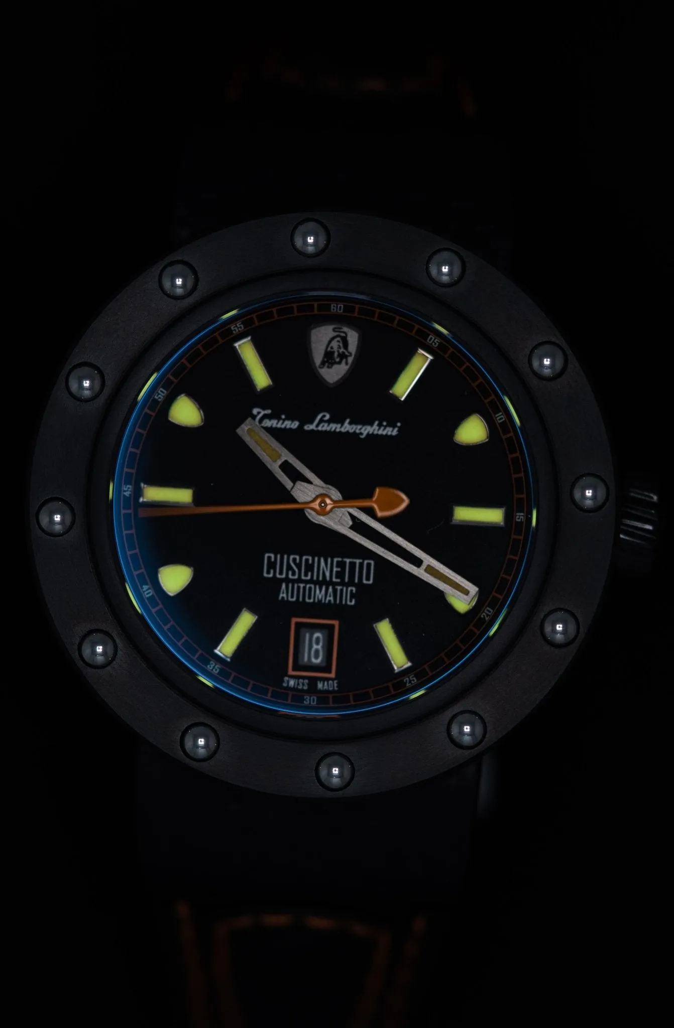 Tonino Lamborghini Cuscinetto Watch Date Orange TLF-T01-3