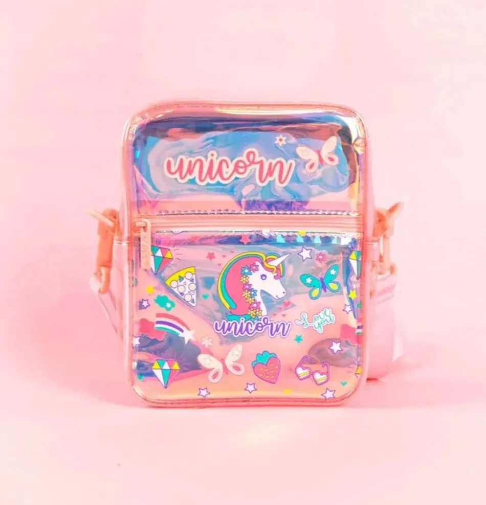 VEST Holographic Sling Bag: A Magical Fusion of Pink Unicorn Themes