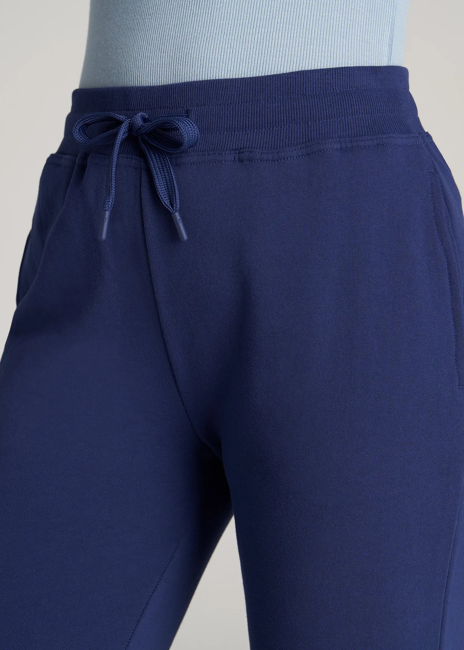 Wearever Fleece Open-Bottom Sweatpants for Tall Women in Midnight Blue