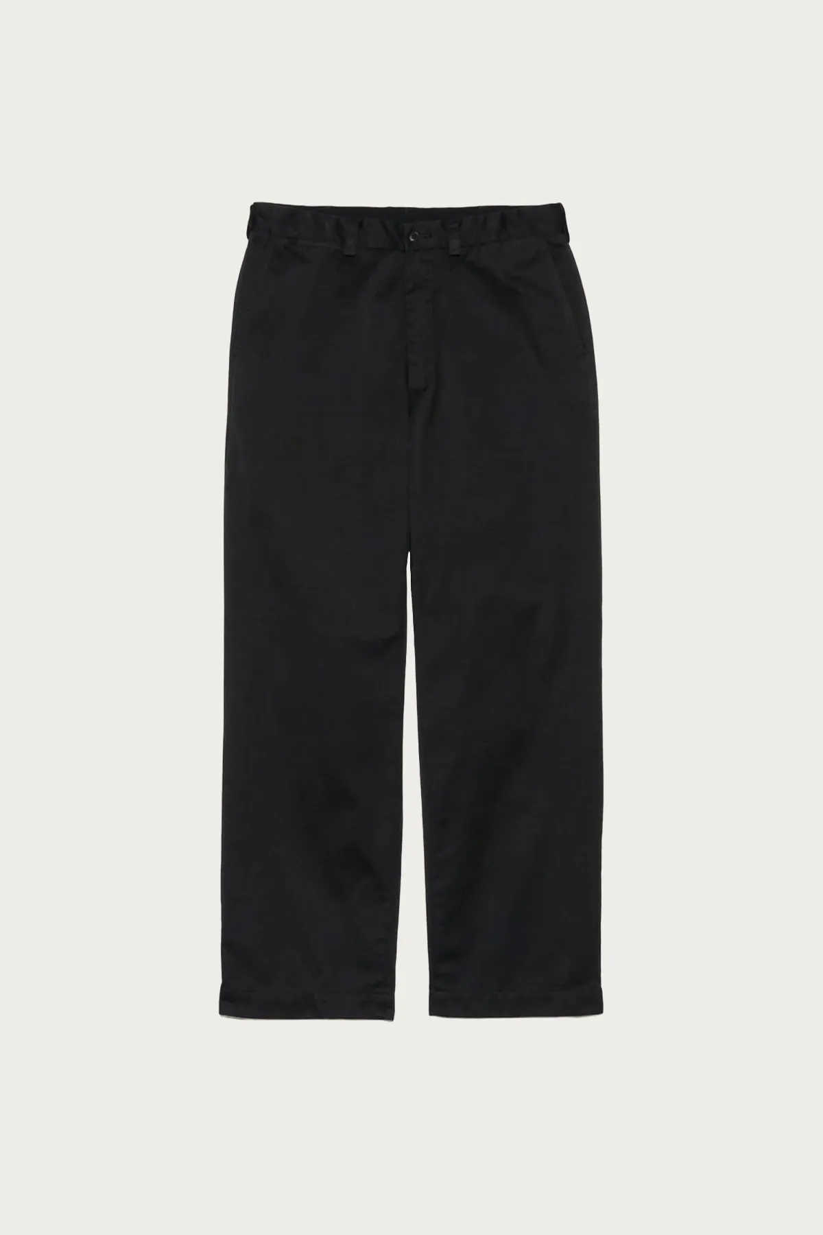 Wide Straight Chino Pants - Black