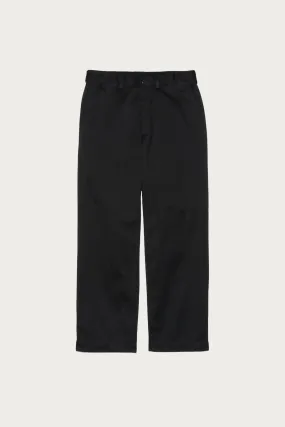 Wide Straight Chino Pants - Black