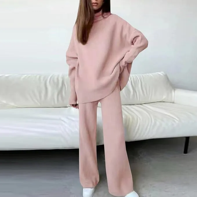 Winter Casual Warm Outfits Women Knitted Two Pieces Set L 028080917