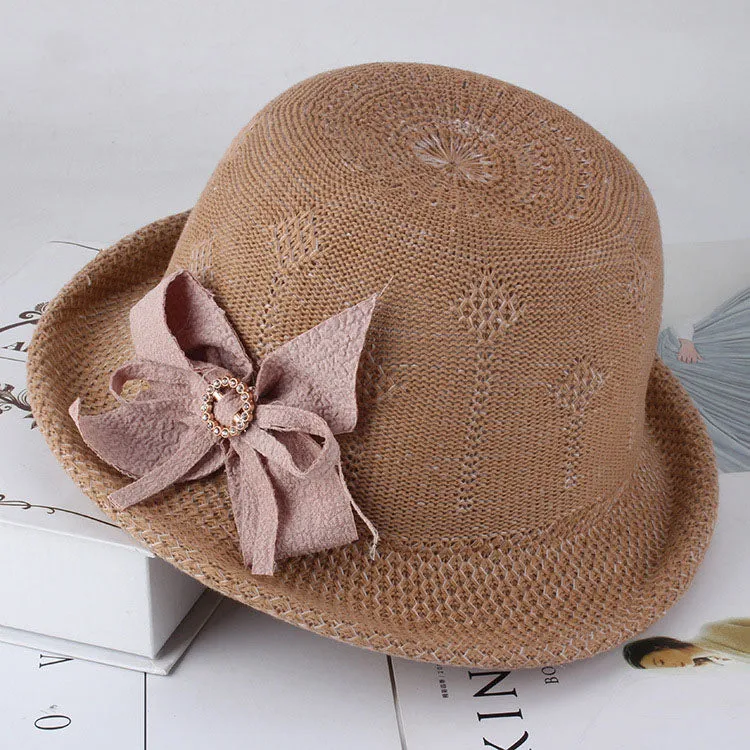 Women'S Hats Korean Version Of The Fashion Alice Along The Flower Knitted Women'S Hats Sun Hats