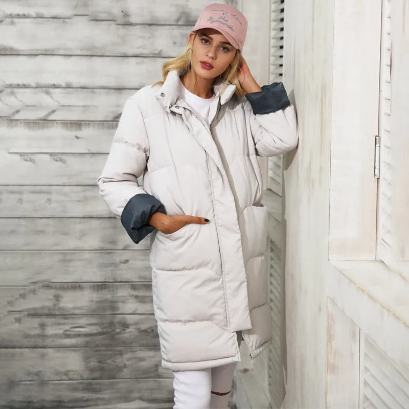 Women's Winter Cotton Padded Warm Parka