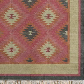 Wool Kilim Runner - Rose Ragini